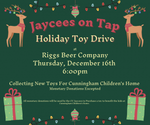 Jaycees On Tap Holiday Toy Drive at Riggs